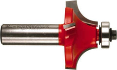 Freud - 1-5/8" Cut Diam, 3/4" Length of Cut, 4 Flute Round-Over Edge Profile Router Bit - Carbide-Tipped, 1/2" Shank Diam, 2-3/4" OAL, Proprietary Coating - Top Tool & Supply