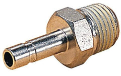 Norgren - 3/8 BSPT, Nickel Plated Brass Push-to-Connect Male Stem Connector - 260 Max psi, Stem to Male Connection - Top Tool & Supply