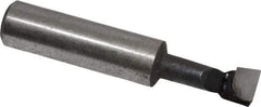 Interstate - 5/16" Min Bore Diam, 3/4" Max Bore Depth, 3/8 Shank Diam, Boring Bar - Right Hand Cut, Carbide-Tipped, Bright Finish - Exact Industrial Supply