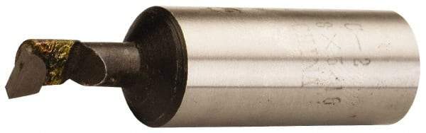 Made in USA - 7/16" Min Bore Diam, 1-11/16" Max Bore Depth, 3/8 Shank Diam, Boring Bar - Right Hand Cut, Carbide-Tipped, Bright Finish - Exact Industrial Supply