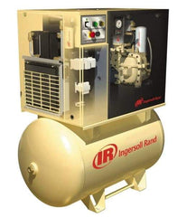 Ingersoll-Rand - 7.5 hp, 80 Gal Stationary Electric Horizontal Screw Air Compressor - Three Phase, 125 Max psi, 27 CFM, 230 Volt - Top Tool & Supply