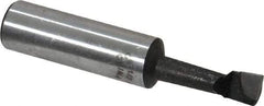 Interstate - 5/16" Min Bore Diam, 1-1/8" Max Bore Depth, 1/2 Shank Diam, Boring Bar - Right Hand Cut, Carbide-Tipped, Bright Finish - Exact Industrial Supply