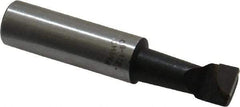 Interstate - 7/16" Min Bore Diam, 1-1/8" Max Bore Depth, 1/2 Shank Diam, Boring Bar - Right Hand Cut, Carbide-Tipped, Bright Finish - Exact Industrial Supply