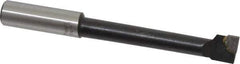 Interstate - 9/16" Min Bore Diam, 3" Max Bore Depth, 1/2 Shank Diam, Boring Bar - Right Hand Cut, Carbide-Tipped, Bright Finish - Exact Industrial Supply