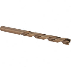 Jobber Length Drill Bit: 135 °, Hi-Molybdenum Tool Steel Gold Finish, 4″ OAL, Left Hand Cut, Spiral Flute, Series 240-AL