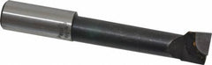 Interstate - 11/16" Min Bore Diam, 2-13/16" Max Bore Depth, 5/8 Shank Diam, Boring Bar - Right Hand Cut, Carbide-Tipped, Bright Finish - Exact Industrial Supply