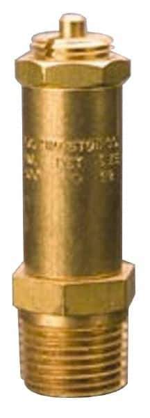 Kingston - 1/4" Inlet, Safety Relief Valve - 50 Max psi, Brass - Top Tool & Supply