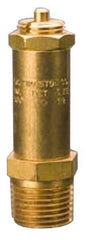 Kingston - 1/4" Inlet, Safety Relief Valve - 100 Max psi, Brass - Top Tool & Supply