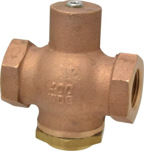 Kingston - 3/4" Brass Check Valve - Inline, FNPT x FNPT, 400 WOG - Top Tool & Supply