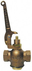 Kingston - 1-1/4" Pipe, 400 Max psi, Buna N Disc, Self Closing Control Valve - Pull Lever, FNPT x FNPT End Connections - Top Tool & Supply