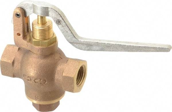 Kingston - 1/2" Pipe, 400 Max psi, Buna N Disc, Self Closing Control Valve - Balanced Valve Squeeze Lever, FNPT x FNPT End Connections - Top Tool & Supply