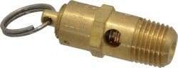 Kingston - 1/4" Inlet, ASME Safety Relief Valve - 100 Max psi, Brass - Top Tool & Supply