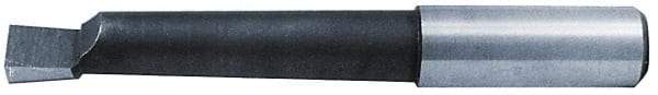 Interstate - 7/16" Min Bore Diam, 1-5/16" Max Bore Depth, 5/8 Shank Diam, Boring Bar - Right Hand Cut, Cobalt, Bright Finish - Exact Industrial Supply