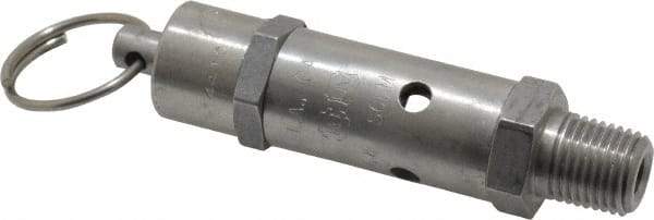 Kingston - 1/4" Inlet, ASME Safety Relief Valve - 100 Max psi, Stainless Steel - Top Tool & Supply