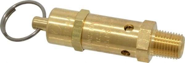 Kingston - 1/4" Inlet, ASME Safety Relief Valve - 75 Max psi, Brass - Top Tool & Supply