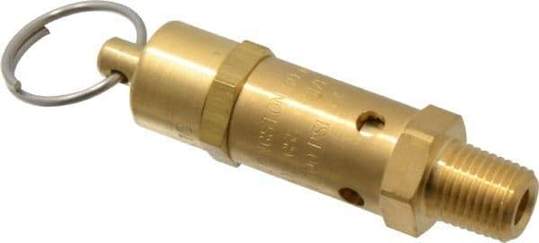 Kingston - 1/4" Inlet, ASME Safety Relief Valve - 100 Max psi, Brass - Top Tool & Supply