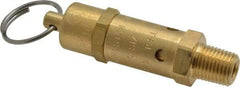 Kingston - 1/4" Inlet, ASME Safety Relief Valve - 175 Max psi, Brass - Top Tool & Supply