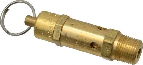 Kingston - 3/8" Inlet, ASME Safety Relief Valve - 200 Max psi, Brass - Top Tool & Supply