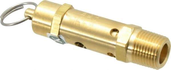 Kingston - 1/2" Inlet, ASME Safety Relief Valve - 100 Max psi, Brass - Top Tool & Supply