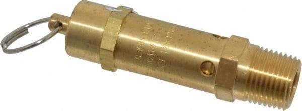 Kingston - 1/2" Inlet, ASME Safety Relief Valve - 125 Max psi, Brass - Top Tool & Supply