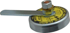 Mag-Mate - 800 Amps Grounding Capacity, 3-1/2" Diam, 2-1/4" High, 35 Lb Max Pull Force, Rare Earth Magnetic Welding & Fabrication Ground Clamp - 55 Lb Average Pull Force, Round Cup Magnet, Copper Stud, Compatible with Flat Surface - Top Tool & Supply