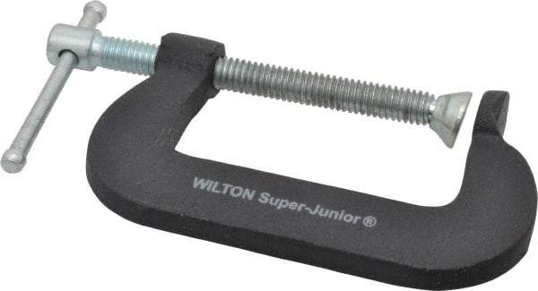 Wilton - Light-Duty 2" Max Opening, 1-1/4" Throat Depth, Forged Steel Standard C-Clamp - 875 Lb Capacity, 0" Min Opening, Standard Throat Depth, Steel Screw - Top Tool & Supply