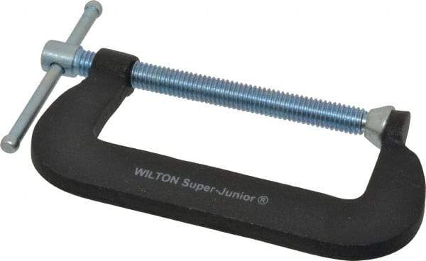 Wilton - Light-Duty 3" Max Opening, 1-3/8" Throat Depth, Forged Steel Standard C-Clamp - 1,100 Lb Capacity, 0" Min Opening, Standard Throat Depth, Steel Screw - Top Tool & Supply