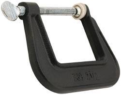 Wilton - Light-Duty 1-1/4" Max Opening, 1-1/4" Throat Depth, Ductile Iron Standard C-Clamp - 450 Lb Capacity, 0" Min Opening, Standard Throat Depth, Steel Screw - Top Tool & Supply