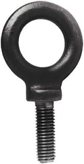 Made in USA - 4,000 Lb Capacity, Steel, 5/8-11 Thread, Fixed Lifting Eye Bolt - Fully Threaded, 1-3/4" Shank, 1-3/4" Thread Length, Shoulder - Top Tool & Supply