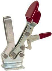 De-Sta-Co - 500 Lb Holding Capacity, Horizontal Handle, Manual Hold Down Toggle Clamp - 70° Handle Movement, 92° Bar Opening, U-Bar, Flanged Base, Electro-Plated Zinc, Carbon Steel - Top Tool & Supply