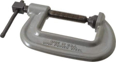 Wilton - Heavy-Duty 3" Max Opening, 2" Throat Depth, Forged Steel Standard C-Clamp - 8,750 Lb Capacity, 0" Min Opening, Standard Throat Depth, Cold Drawn Steel Screw - Top Tool & Supply