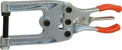 Lapeer - 544.31 Kg Load Capacity, 2-1/4" Throat Depth, 8-3/8" OAL, Carbon Steel, C Style Plier Clamp - 1-3/4" Max Jaw Capacity, 3/8-24 Spindle, 1.22" Open Throat Height, Orange Handle, Spindle End - Top Tool & Supply