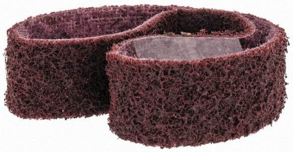 3M - 1" Wide x 18" OAL, Aluminum Oxide Abrasive Belt - Aluminum Oxide, Medium, Nonwoven, Series SC-BS - Top Tool & Supply