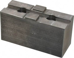 H & R Manufacturing - 10" Chuck Capacity, Tongue & Groove Attachment, Square Soft Lathe Chuck Jaw - Steel, 2.12" Btw Mount Hole Ctrs, 4-1/2" Long x 1-3/4" Wide x 2-3/8" High, 1/2" Groove - Top Tool & Supply