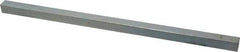 Made in USA - 12" Long x 1/2" High x 1/2" Wide, Zinc-Plated Undersized Key Stock - C1018 Steel - Top Tool & Supply