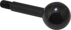 Gibraltar - 5/16-18 Stem, 1" Knob Diam, 3/8" Shaft Diam, Gear Lever Arm with Ball Knob - 1/2" Thread Length, 2-1/2" Handle Length, Carbon Steel Shaft, Plastic Knob - Top Tool & Supply