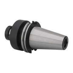 Parlec - CAT50 Taper Shank 1-1/2" Pilot Diam Shell Mill Holder - 2.4" Flange to Nose End Projection, 3-3/4" Nose Diam, 3/4-16 Lock Screw - Exact Industrial Supply