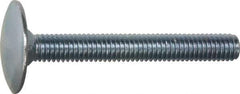 Value Collection - 3/8-16, 1-1/4" Length Under Head, Step Bolt - 1-1/4" Head Diam, 1006-1050 Steel, Zinc-Plated Finish - Top Tool & Supply