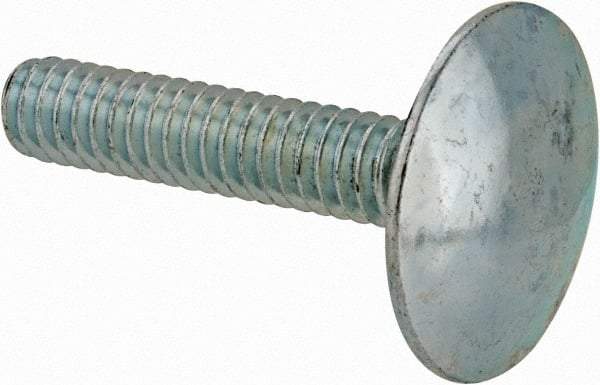 Value Collection - 1/4-20, 1-1/4" Length Under Head, Step Bolt - 27/32" Head Diam, 1006-1050 Steel, Zinc-Plated Finish - Top Tool & Supply