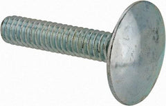 Value Collection - 1/4-20, 1-1/4" Length Under Head, Step Bolt - 27/32" Head Diam, 1006-1050 Steel, Zinc-Plated Finish - Top Tool & Supply