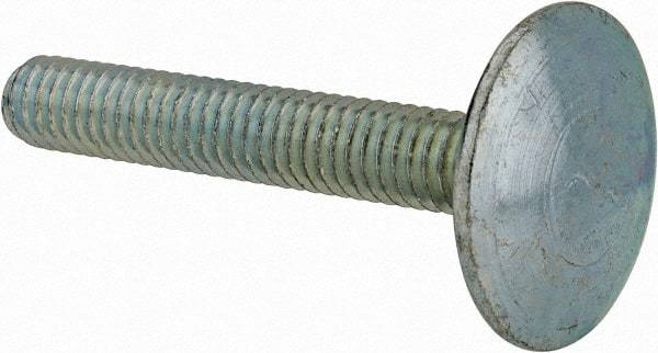 Value Collection - 5/16-18, 2" Length Under Head, Step Bolt - 1-1/16" Head Diam, 1006-1050 Steel, Zinc-Plated Finish - Top Tool & Supply