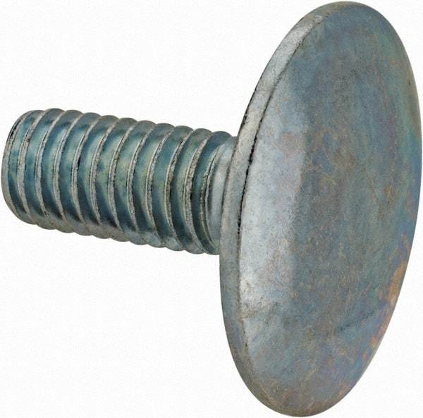 Value Collection - 3/8-16, 1" Length Under Head, Step Bolt - 1-1/4" Head Diam, 1006-1050 Steel, Zinc-Plated Finish - Top Tool & Supply