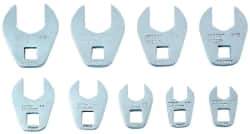 Proto - 9 Piece 3/8" Drive Open End Crowfoot Wrench Set - 3/8 to 7/8" - Top Tool & Supply