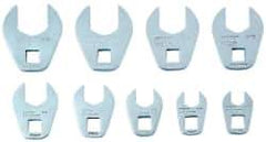 Proto - 9 Piece 3/8" Drive Open End Crowfoot Wrench Set - 3/8 to 7/8" - Top Tool & Supply