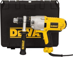 DeWALT - 120 Volt 1/2" Keyed Chuck Electric Hammer Drill - 0 to 56,000 BPM, 0 to 1,200 & 0 to 3,500 RPM, Reversible - Top Tool & Supply