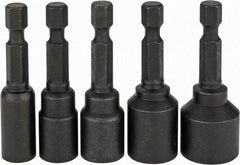 DeWALT - 5 Piece, Magnetic Nutsetter - 1/4 to 1/2" Hex, 1/4" Hex Drive - Top Tool & Supply