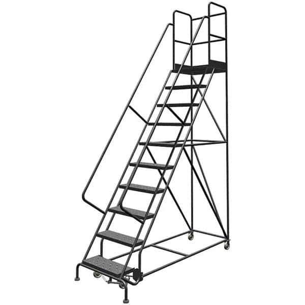 TRI-ARC - Rolling & Wall Mounted Ladders & Platforms Type: Rolling Warehouse Ladder Style: Rolling Platform Ladder - Top Tool & Supply