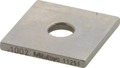 Mitutoyo - 0.1002" Square Steel Gage Block - Accuracy Grade 0, Includes Certificate of Inspection - Top Tool & Supply