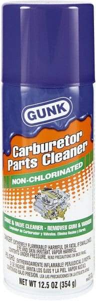 Gunk - Nonchlorinated Carburetor & Parts Cleaner - 15 oz Aerosol Can - Top Tool & Supply