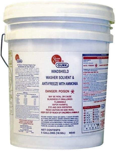 Gunk - Windshield Washer Fluid - 5 Gal Pail - Top Tool & Supply